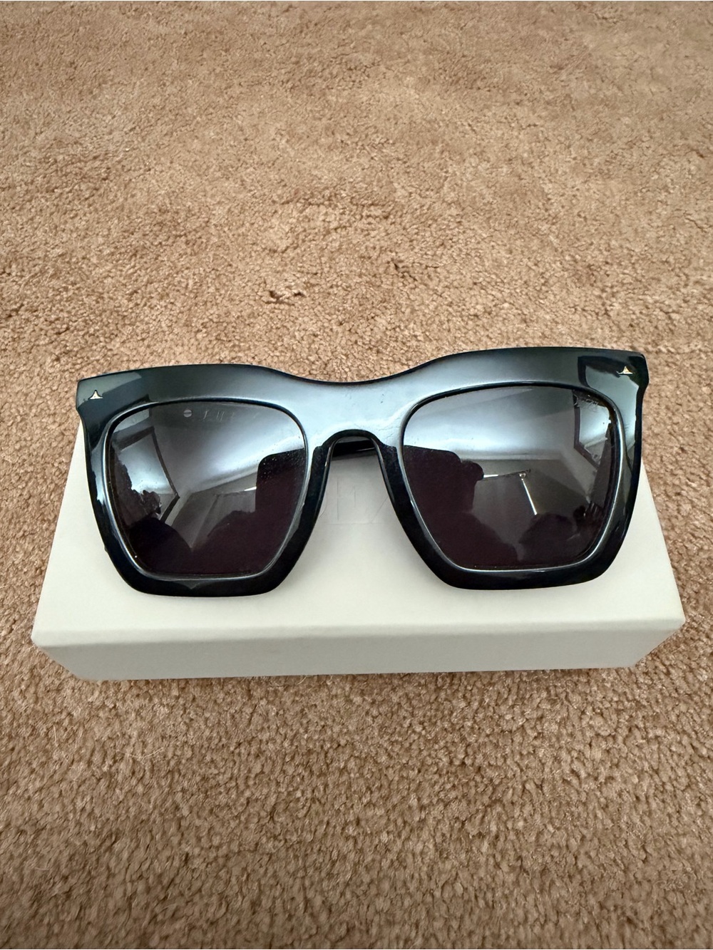 DEZI Fallback- Black Oversized Square Sunglasses